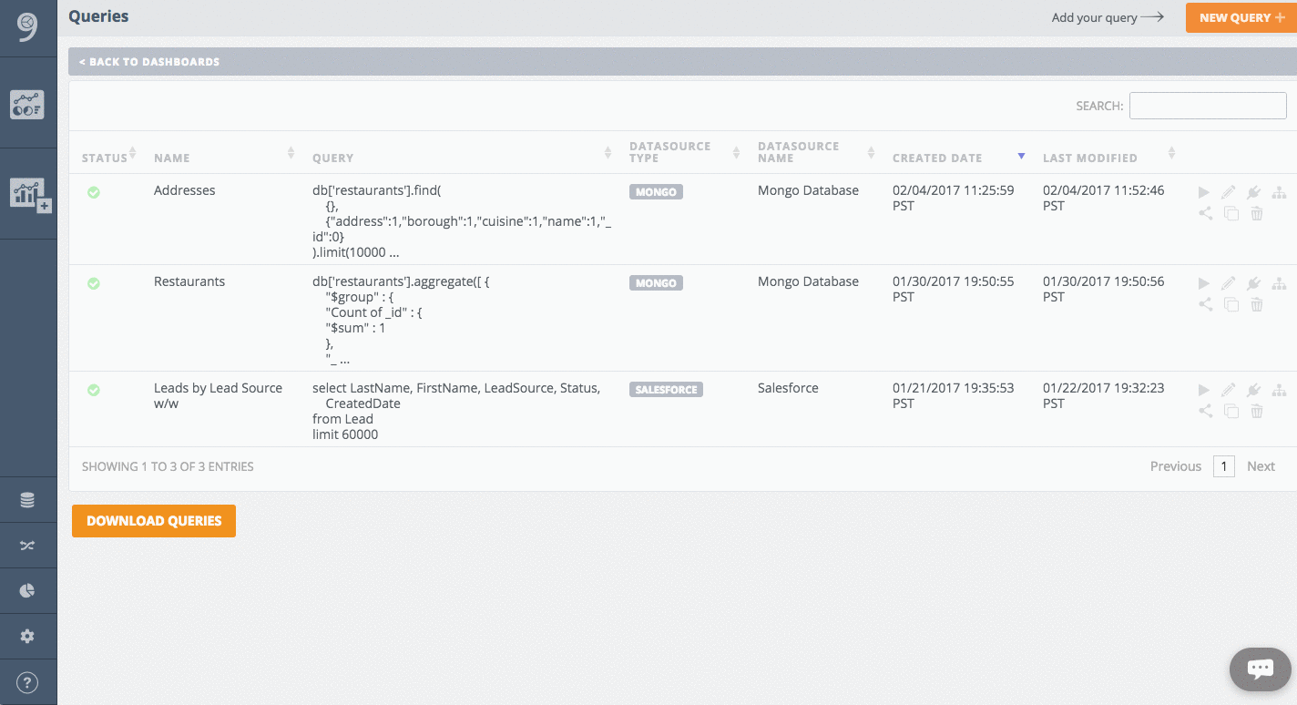 drag & drop query generation
