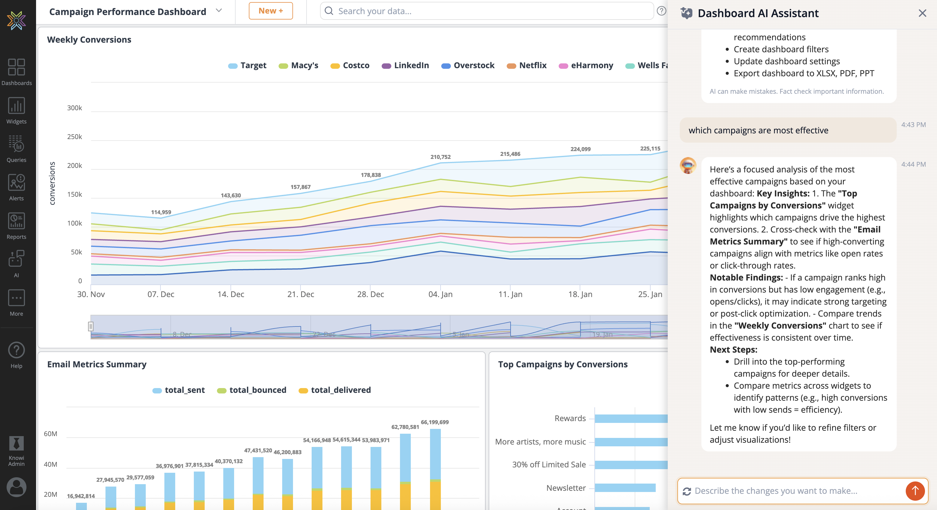 Dashboard Agent Recs