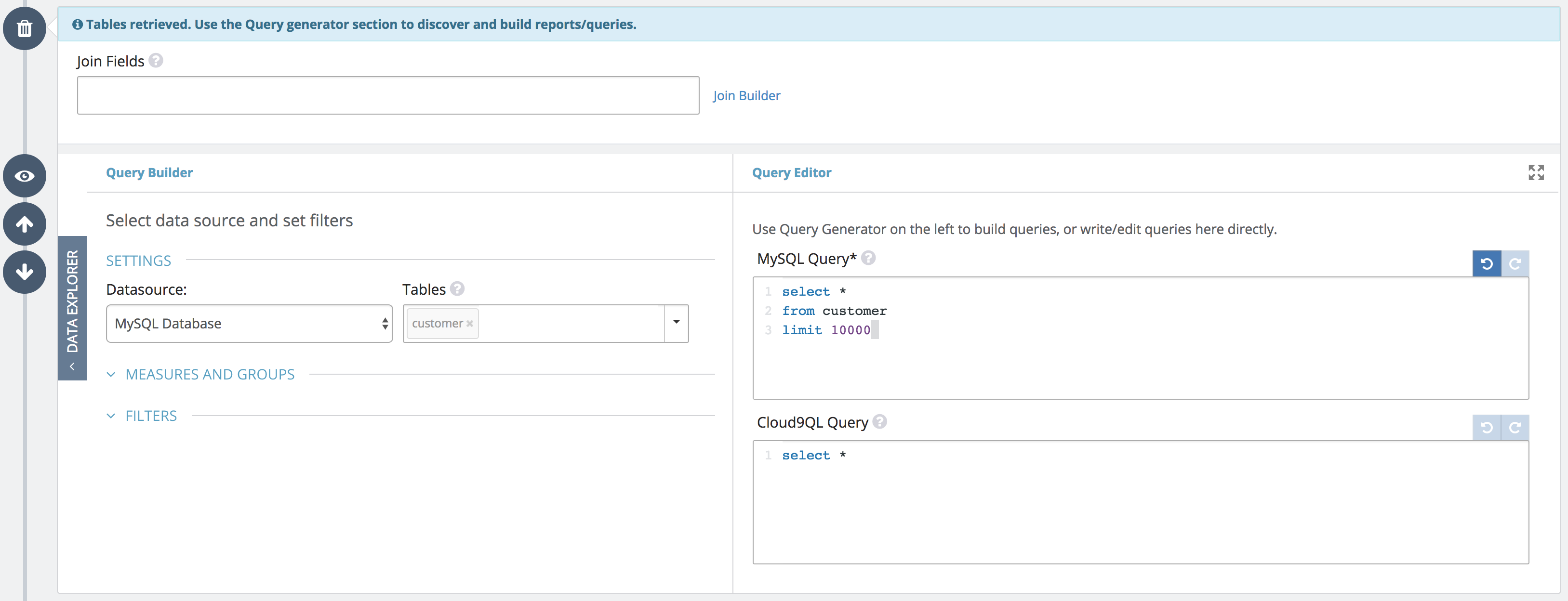 Ordering of join elements
