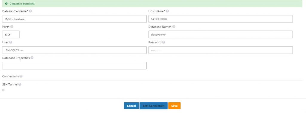 Connecting to MySQL Datasource (Source - knowi.com)