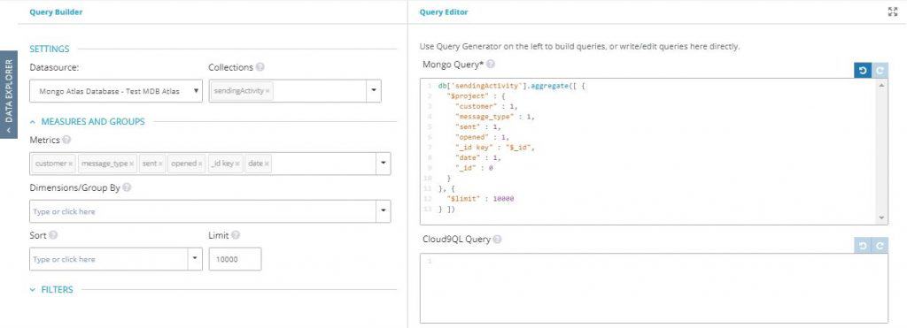 Add the ‘Date’ Field to Metrics from the MongoDB Atlas Datasource (Source - knowi.com)