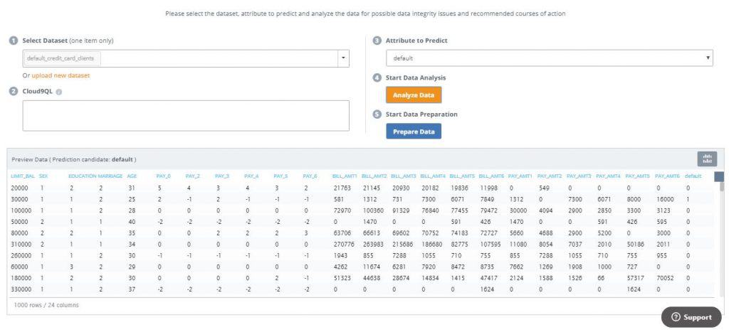 Preview the Uploaded Dataset (Source - knowi.com)