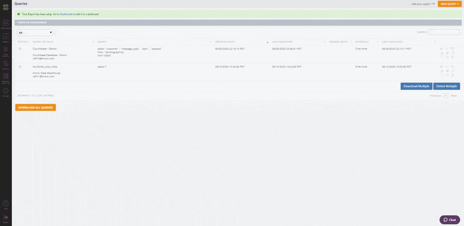 Search-based Analytics & Self-Service Analytics with Knowi 