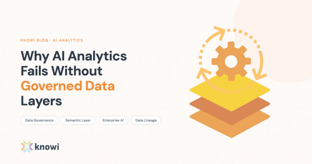 Feature image for Knowi blog post: Why AI Analytics Fails Without Governed Data Layers