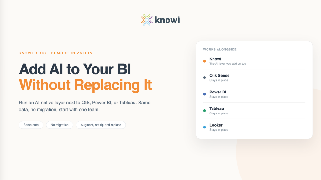 Add AI to Your Existing BI Without Replacing It