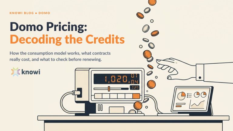 Domo pricing explained: what burns credits in the consumption model, including data refreshes, Magic ETL runs, storage, and AI usage