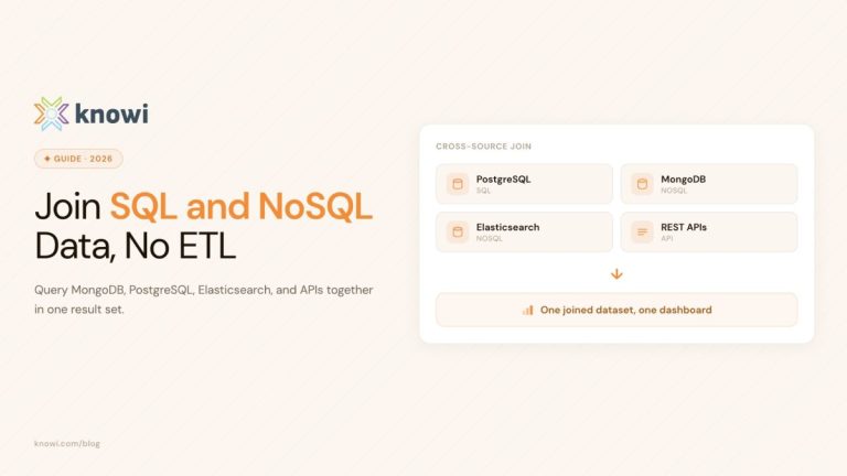 How to join data from SQL and NoSQL databases