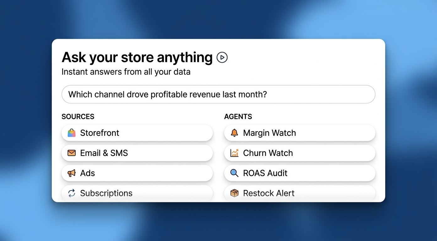 Ask your store anything: instant answers from all your data sources and agents