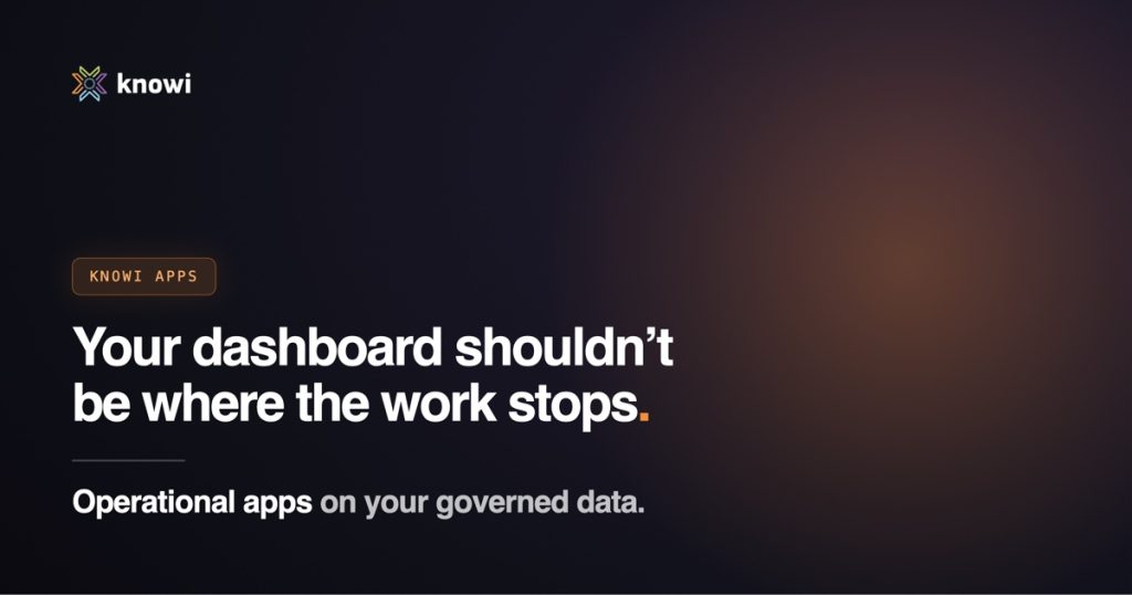 Knowi Apps — operational apps built on governed business data